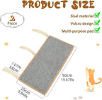 JanYoo 2 Pieces Cat Scratcher Mat for Table Leg Sisal Cat Scratching Pad Scratch Mat for Cat Scratch Pad Rug 19.69 × 9.84 in(Beige)
