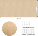 78.7"X15.8" Cat Scratch Furniture Protector Pad from Cats Scratching, Adhesive Couch Protector from Cats Claws, DIY Climbing Cats Scratcher Carpet, Cat Scratch Mat, for Sofa, Wall and Door (Khaki)