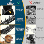 Crazy Felix No Pull Martingale Collar for Large Medium Small Dog Pitbull German Shepherd Doberman, Dog Collar Anti Pull with Buckle for Training Walking (Black, M-Neck 13-15", 1" Wide)