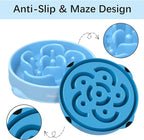 MateeyLife Large Slow Feeder Dog Bowls 2PCS, Anti-Choking Puzzle Dog Food Bowls, Anti-Slip Interactive Feeding Slow Down Eating, Bloat Stop Maze Dishes for Large Breeds 4 Cups