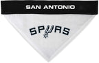 Pets First NBA DOG BANDANA - SAN ANTONIO SPURS REVERSIBLE PET BANDANA. 2 Sided HOME & AWAY Sports Bandana with a PREMIUM Embroidery TEAM LOGO, Small/Medium.