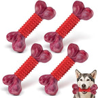 Apasiri 4-Pack Dog Toys for Aggressive Chewers with Beef Flavor: Dog Bones for Large Dogs, 8" Chew Toys Long-Lasting, Tough Nylon & Rubber Dogs Toys
