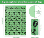 Biodegradable Dog Poo Bags with Holder-240 Large Poop Bags, Corn Starch Blended Compostable Poo Bag, Extra Thick Strong Leak Proof Poop Waste Bag for Dogs (Green)