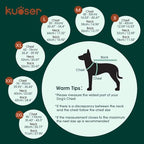 Kuoser Dog Coat, Super-Warm Dog Jacket Windproof Pet Cold Weather Coats for Extra Large Dogs, Fleece Lining Quilted Turtleneck Puppy Snowsuit Reflective Adjustable Doggie Winter Clothes, Pink, 3XL