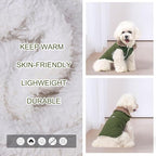 BEAUTYZOO Winter Dog Coat with Harness Built in, Warm Dog Puffer Jacket Vest Padded Fleece Cold Weather Coats Windproof Waterproof Snow Jackets Clothes for Small Medium Puppy, Green L