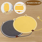 Cat Scratching Pad, Natural Cotton Rope Cat Scratch Mat, 16.9'' Round Wall & Floor Scratcher, Durable Furniture Protector for Couch, Carpet, Sofa, Eco-Friendly Cat Scratcher Pad（Brown）