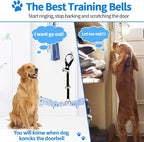 2 Pack Dog Doorbells, Pet Training Bells for Go Outside Potty Training and Communication Device Large Loud Dog Bell Cat Puppy Interactive Toys Adjustable Strap Door Bell