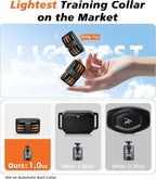 Tiniest Dog Shock Collar, Lightest Dog Training Collar with Remote for Small Dogs 5-15lbs & Medium Large Dogs/Puppies, Waterproof, Rechargeable, 1300ft Range (Orange&Ultra Tiny)