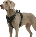 Funfox Dog Harness for X-Large Dog No Pull, Adjustable Pet Vest Harness, Vertical Handle Easy Control with 2 Leash Clips, Soft Material, Reflective Safe Night Walking for X-Large Size, Black, XL