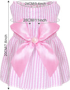 choyaxo Dog Bowknot Dresses Pet Skirts Princess Dress for Girl Puppy