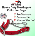 Martingale Collar for Dogs, Biothane, Stainless Steel Hardware, No Pull, Made in The USA, Professional Grade, XS, Red