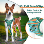 HEELE Dog Harness, No Pull Adjustable Padded Reflective Harness for Small Medium Large Dogs with Handle for Walking Training, Wilderness, M
