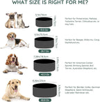SPUNKYJUNKY 28.7OZ Ceramic Dog and Cat Bowl, Modern Cute Weighted Food Water Bowl for Replacement Black (2 Pack)
