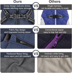 Warm Dog Winter Coat, Dog Cold Weather Jacket with Built-in Harness, Reflective & Adjustable Comfortable Pet Vest, Windproof Apparel for Small Medium Large Dogs (Navy)