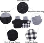 Dachshund Dog Coats Jacket fit for Dachshunds Corgi Weiner Reversible Winter Coat Padded Cotton Lining high Collar Dog Suit in Autumn Winter Black S