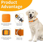 Modern Stylish Ecollar Replacement Strap, 3/4" Nylon Replacement Collar for Shock Collar with Quick Release Buckle, Adjustable Shock Collar Replacement Strap for Small Medium Large Dogs(Orange & Blue)