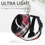 PUPTECK Soft Mesh Dog Harness and Leash Set Pet Puppy Cat Comfort Padded Vest No Pull Harnesses, Red Mixed, XS