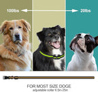 Dog Training Collar with Remote, 3300ft Remote Dog Shock Collar, IPX7 Waterproof Rechargeable E-Collar, 4 Training Modes (Night LED Light，Beep, Vibration, Shock) for Small Medium Large Dogs