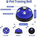 3 Pack Dog Doorbells, Pet Training Bells for Go Outside Potty Training and Communication Device Large Loud Dog Bell Cat Puppy Interactive Toys Adjustable Strap Door Bell (Dark Blue)