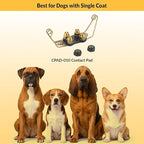 Educator CPAD-010 Receiver Contact Pad – Winged Soft Comfort Brass – For Short Hair Dogs – Improves Contact & Reduces Skin Irritation – Educator Collars ONLY