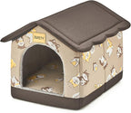 Jiupety Dog House Indoor, 2XL Size Indoor Dog House for Large Dog, Warm Cave Sleeping Nest Bed for Cats and Dogs, Brown