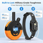 RPZ Dog Shock Collar with Remote Control, Dog Training Collar, E Vibration Collar for Large Medium Small Dogs, 4 Training Modes Rechargeable IPX7 Waterproof 4200FT, 1pcs