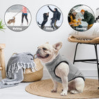 SCENEREAL Winter Dog Vest Coat with Harness Built in, Warm Dog Jacket, Small Medium Dogs Cold Weather Coats with Zipper, Fleece Puffer Vest Windproof Snow Clothes for Puppy Pet