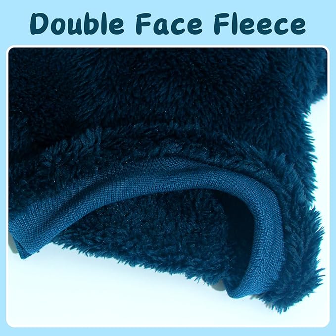 2 Pieces Dog Sweaters for Small Dogs Boy Fall Winter Warm Puppy Clothes Fleece Chihuahua Sweater Cute Small Dog Clothes for Girls Male Cat Clothing, Medium