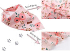 Elegant Little Tail Bandana for Boy Girl Small Medium Large Dogs, Comfortable Bibs Scarf, Adjustable Square Kerchief