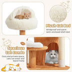 Erinnyees 51" Football Cat Tree Tower for Indoor Cats, Game Day Sports Themed Cat Condo with Sisal Scratching Posts & Hammock, Unique Pet Furniture Gifts for Fans