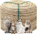 1/6 Inch Natural Sisal Rope, 164-Feet, 50m, for Cat Scratching Post, Tower, DIY Hemp Twine, Replacement, Sisal Fiber, Biodegradable, 4mm Diameter