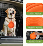 Dog Bowl Travel Collapsible Bowls 2 Pack, Portable Foldable Cats Dogs Water Dish Puppy Bowl (Orange 172 + Fluorescent Green)