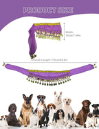 Dog Belly Dancer Costume - Puppy Outfit with Sequin Waist Chain & Hip-Shaking Skirt - Ideal for Corgi and Puppy Birthday Parties or Halloween Celebrations(Small,Purple)