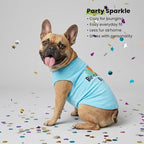 Fitwarm Birthday Boy Dog Shirt, Bir-Ruff-Day Boy Funny Dog Clothes for Small Dogs Boy, Pet Birthday Outfit, Cat Tshirt, 100% Breathable Cotton, Aqua Blue, XS