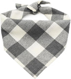 Bubblepup Dog Bandanas, Fall Dog Bandana for Boys Girls, Plaid Reversible Triangle Bibs Scarf Accessories for Dogs Pets