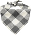 Bubblepup Dog Bandanas, Fall Dog Bandana for Boys Girls, Plaid Reversible Triangle Bibs Scarf Accessories for Dogs Pets
