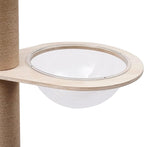 Floor-to-Ceiling Cat Tree, 4-LevelCat Climbing Tower with Natural Sisal Rope Scratching Post, (Adjustable Height:100.4inch-104.3inch) Cat Tree for Cats Jump, Scratch, Sleep, Climb, Play