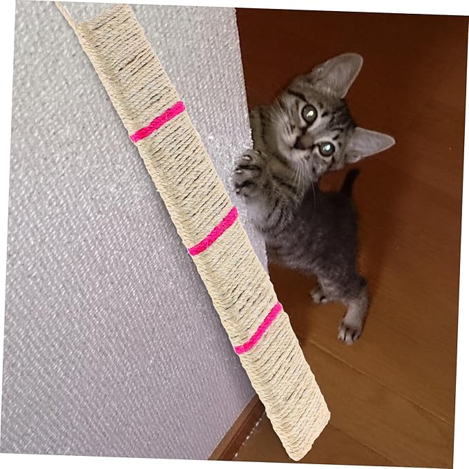 Hanging Sisal Cat Scratcher Mat Wall Mount Corner Cat Scratch Pad 17.71X3.34X0.98In Durable Entertainment and Activity Mat