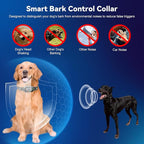 Smart Bark Collar for Dogs - 5 Safe Training Modes & 5 Sensitivity Levels, IP67 Waterproof, Adjustable & Lightweight No Bark Collar for Small, Medium, Large Dogs