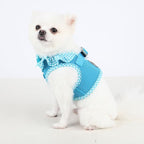 Puppia Vivien Vest Dog Harness Step-in All Season Mesh Cute No Pull No Choke Walking Training for Small Dog, Sky Blue, Large