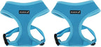 Puppia Soft Dog Harness No Choke Over-The-Head Triple Layered Breathable Mesh Adjustable Chest Belt and Quick-Release Buckle, Sky Blue, X-Large (Pack of 2)