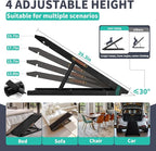 Dog Ramp for Bed, Adjustable Pet Ramps for Dog to Get on Bed, Non-Slip Rubber Surface - Folding Wooden Dog Ramp for Small/Large/Old Dogs, Adjustable up to 19.5 inch High Beds