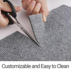 SAVUK Cat Scratching Mat for Couch Furniture Protective Cover Anti-Fall Climbing Claw Corner Wall Mat Self-Adhesive Cuttable Easy to Clean Replacement Carpet Rug (Grey, 15" x 24")