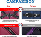 VPET Dog Winter Coat Warm Fleece Jacket with Harness, Windproof Adjustable Snow Pet Coat Clothes for Small Medium Large Dogs