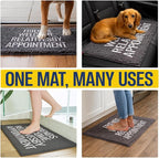 Muddy Mat® Absorbent Microfiber Door Mat and Pet Rug, Non Slip Washable Chenille Indoor Outdoor Rug - Friends Welcome Relatives by Appointment Funny Welcome Mat 19"x30"