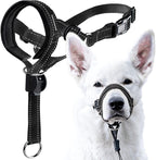 GoodBoy Dog Head Halter with Safety Strap - Stops Heavy Pulling On The Leash - Padded Headcollar for Small Medium and Large Dog Sizes - Head Collar Training Guide Included (Size 4, Black)