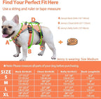 Huntboo Escape Proof Dog Harness, Escape Artist Harness, Reflective Dog Harness with Handle, Durable,Adjustable Vest for Small Medium Large Dogs Walking, Training, and Running Gear(Orange,M)