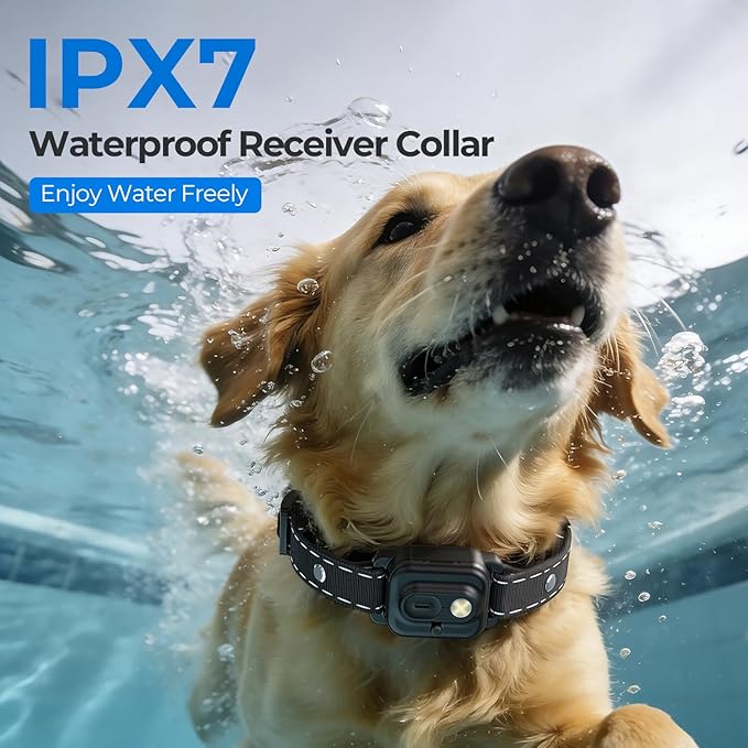 RPZ Dog Shock Collar with Remote Control, Dog Training Collar, E Vibration Collar for Large Medium Small Dogs, 4 Training Modes Rechargeable IPX7 Waterproof 4200FT, 1pcs