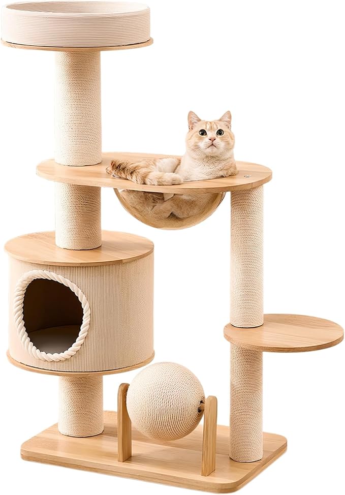 Generic Handwoven Tower Baskets Wear Resist Unique Nest Jumping Platform Breathable Pet Supplies Climbing Frame
