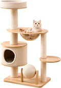 Generic Cat Tree Tower Integrated Wood Cat Nest Climbing Frame with Scratching Post Cats House Pet Toy Pet Supplies Climbing Frame